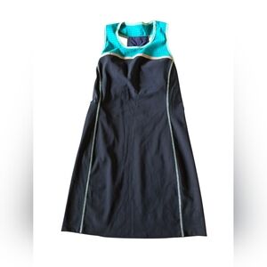 Title Nine Racerback Mini Dress Navy & Aqua Size S